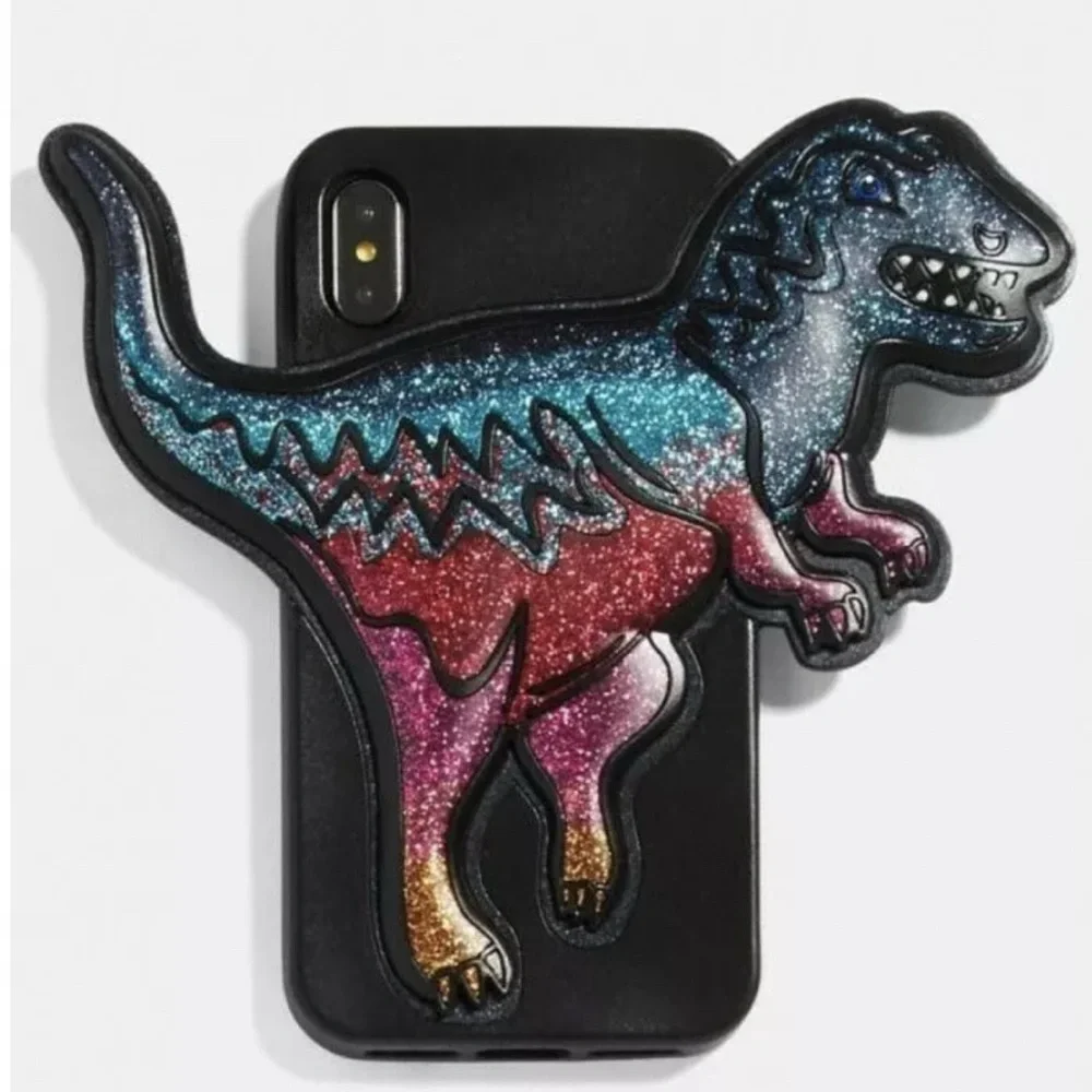 NWT - COACH Glitter iPhone X Case Rexy the T Rex Dinosaur for iPhone $75